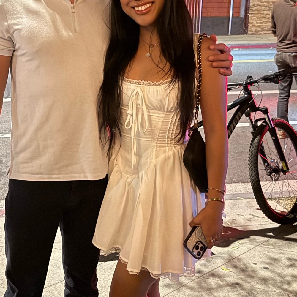 white short dress